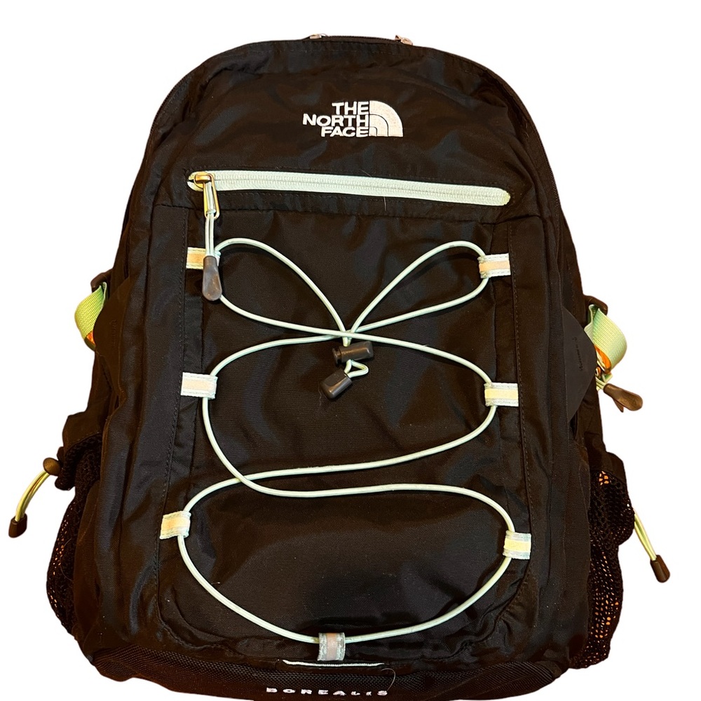 The Northface Black and Mint backpack